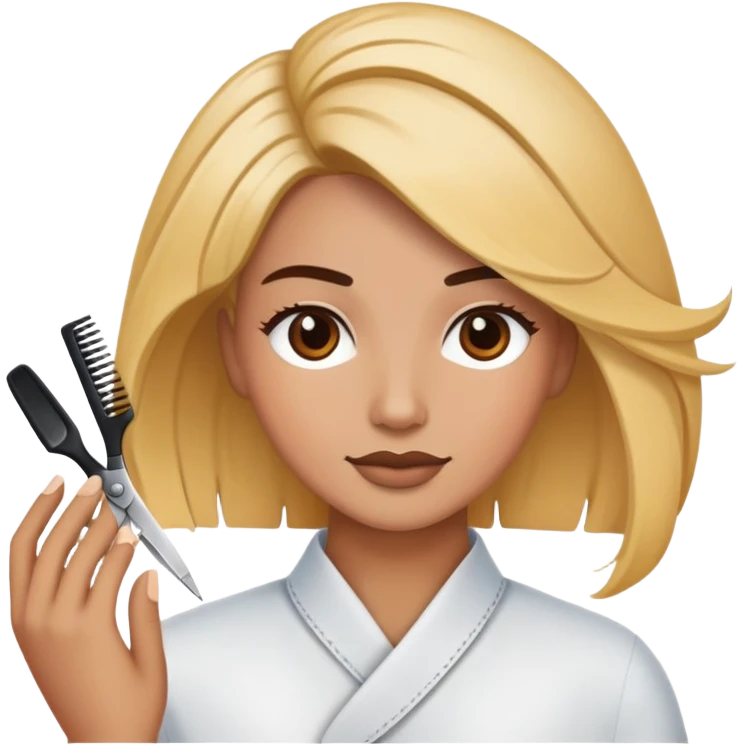 Hairstylist coloring hair emoji