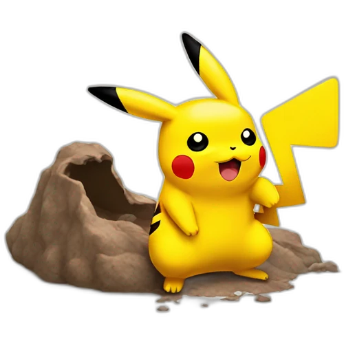 Pooping pikachu emoji