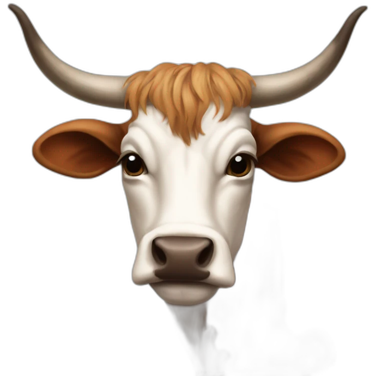 LONGHORN HEIFER WITH 6 FOOT HORNS emoji