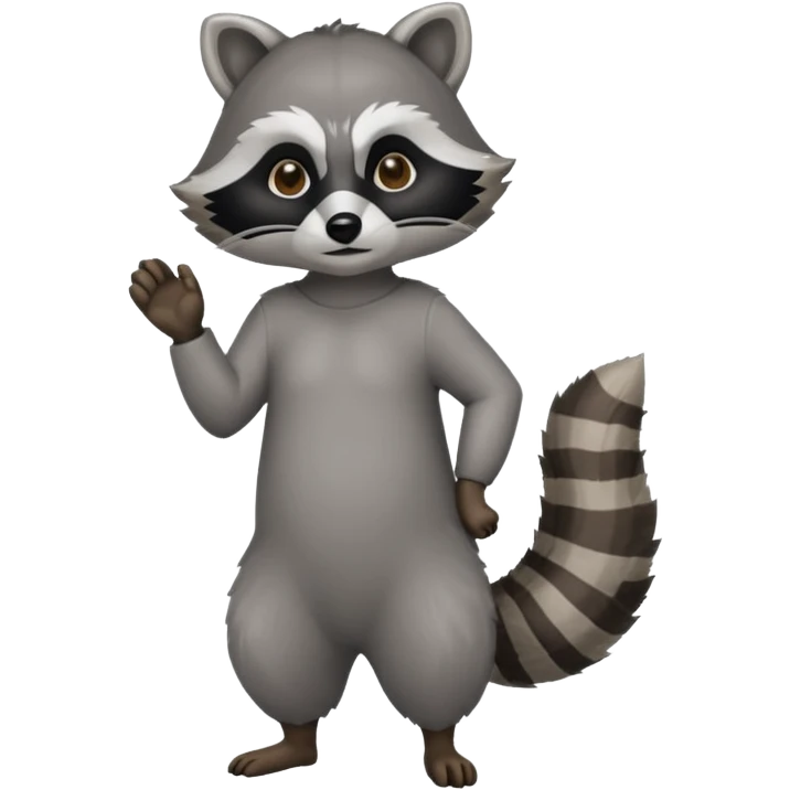 full body view Raccoon emoji