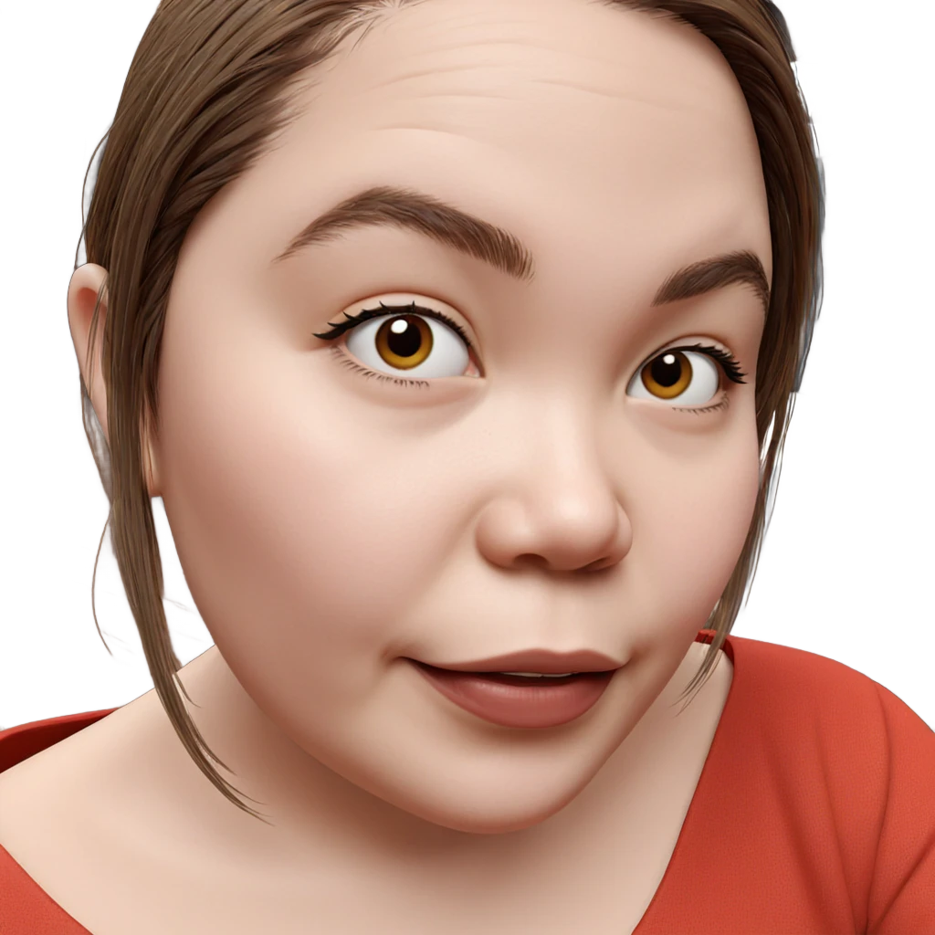 brown haired girl portrait emoji