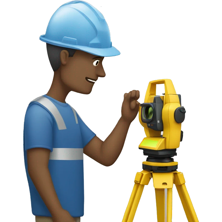 Man using total station emoji