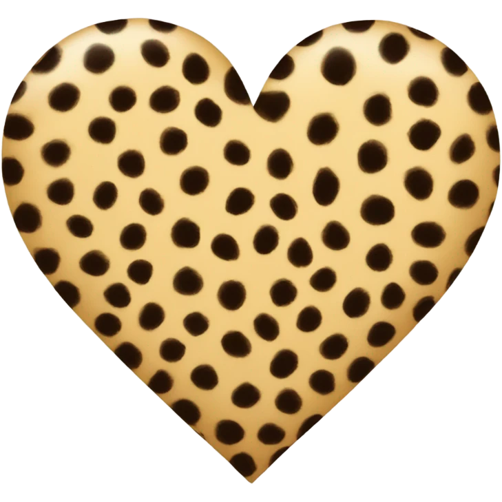 Cheetah print heart emoji