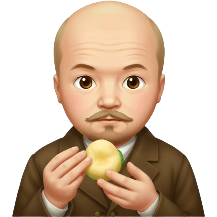 Lenin ăn mochi emoji