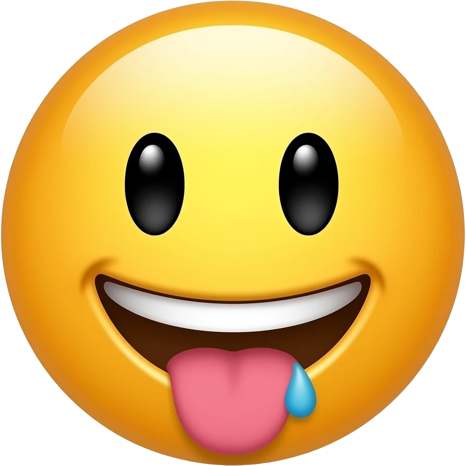 Slobber tongue emoji iOS emoji