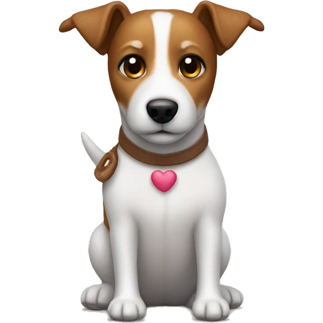 a jack russel wearing a teddy bear costume emoji
