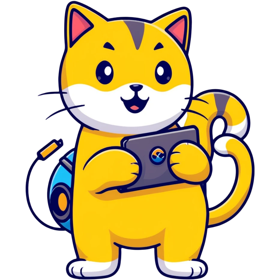 Yellow Cat Playing Vammem emoji