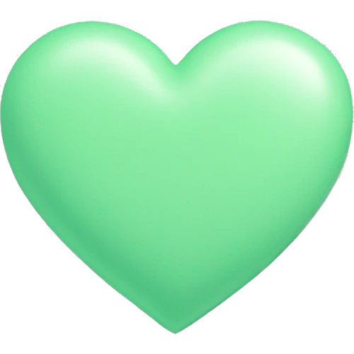 Pastel heart green emoji