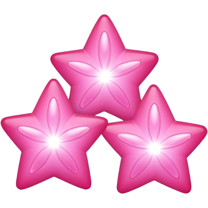 pink small three stars  emoji