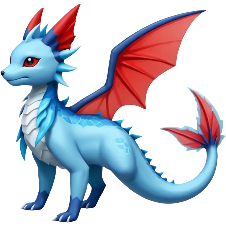 Salandit-Glaceon-Vaporeon-Salamence-hybrid-fusion (full body) emoji
