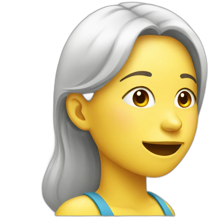 Profile of a Woman eating banana emoji