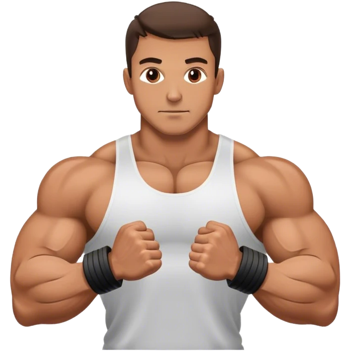 man weighted wrist curl emoji