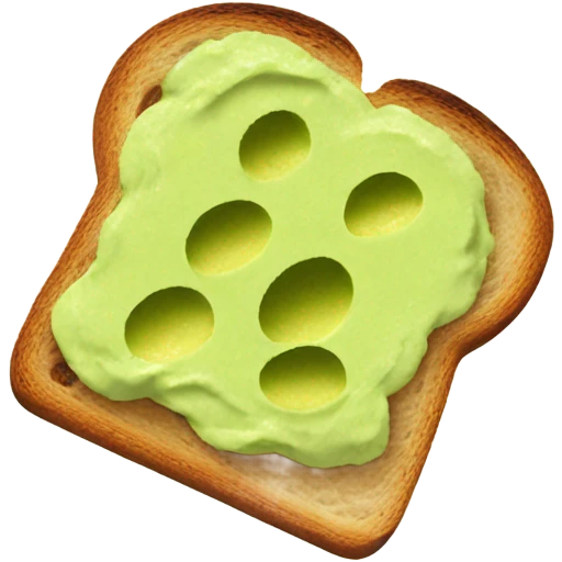 toast with mashed avocado emoji