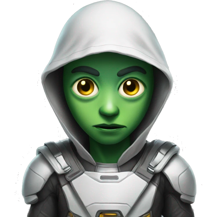 intense gaze of a boy alien emoji