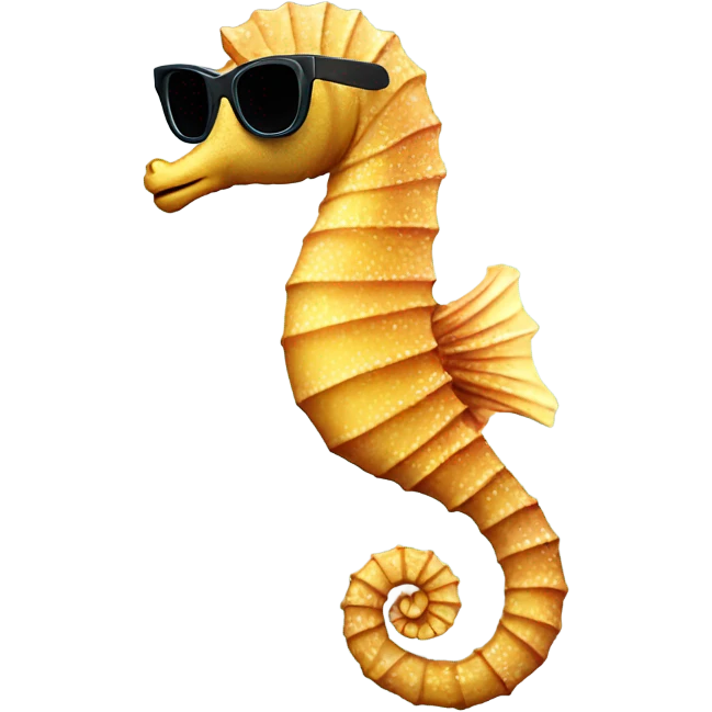 Seahorse wearing sunglasses  emoji