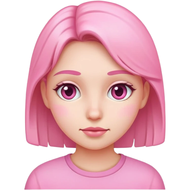 Clean girl in pink emoji