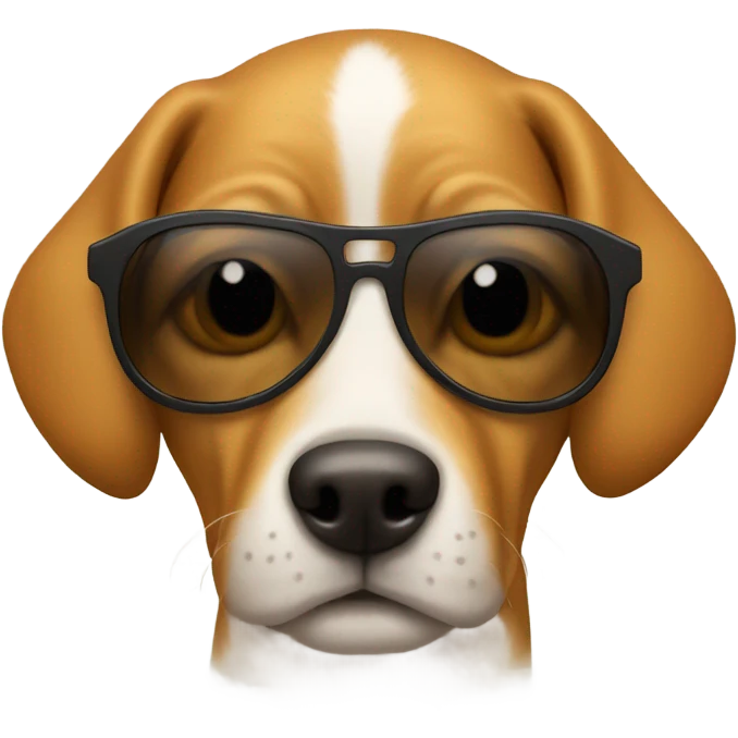 A dog with sunglasses emoji
