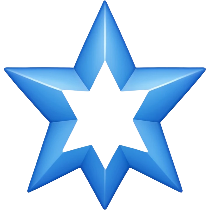 11 corners blue star with white tick on it emoji