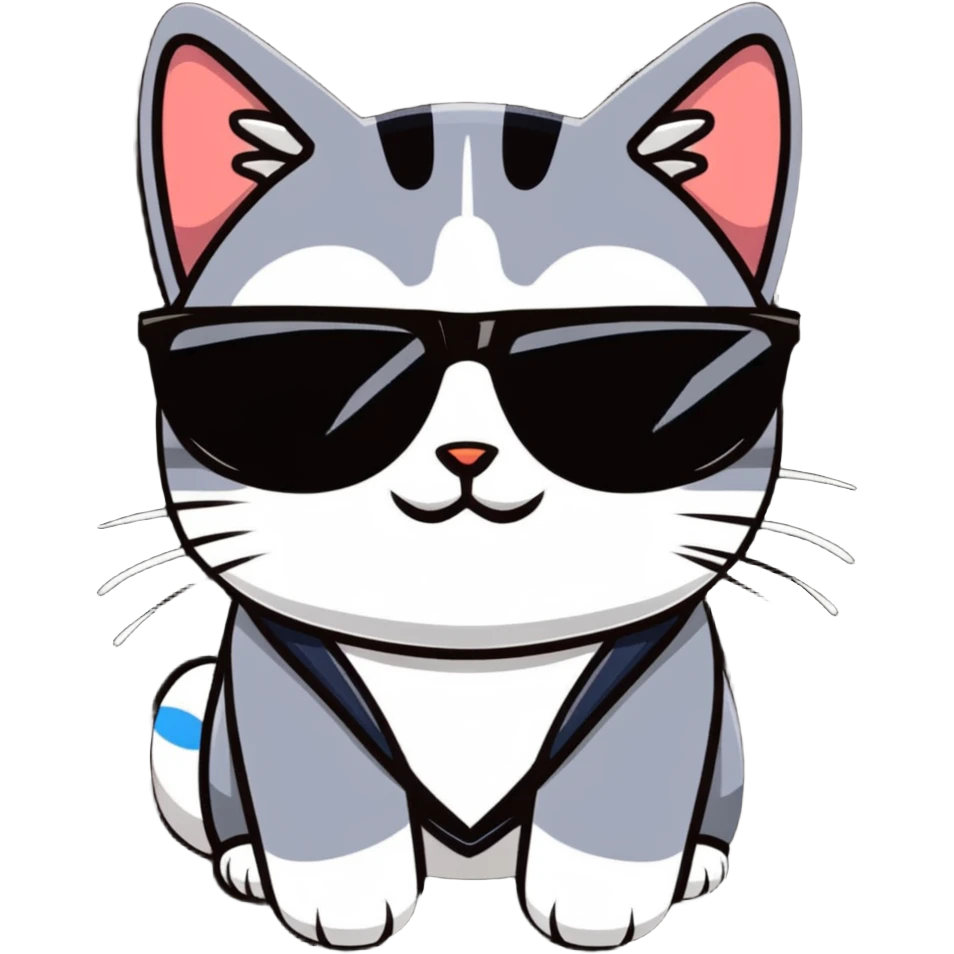 Cat with sunglasses emoji