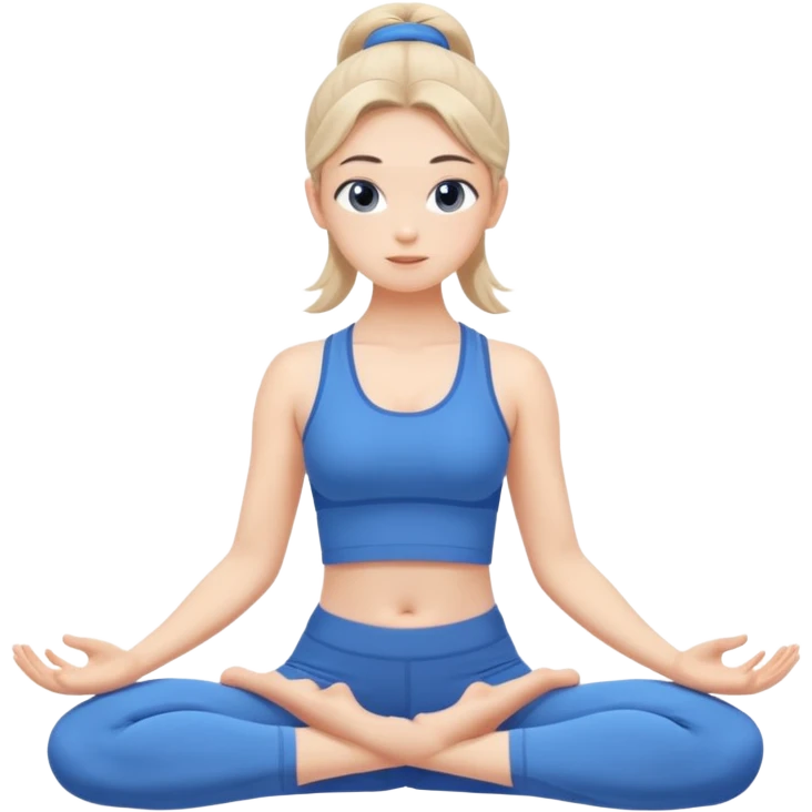 Garudasana by a girl 2D cartoon style emoji