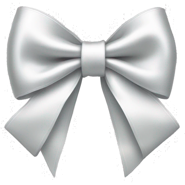 white satin bow emoji