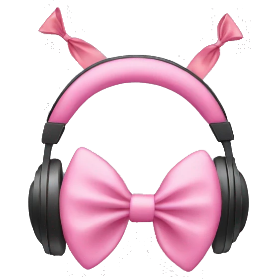 Headphones with bows emoji