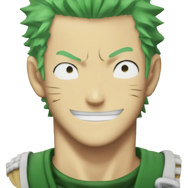 Zoro from one piece smiling  emoji