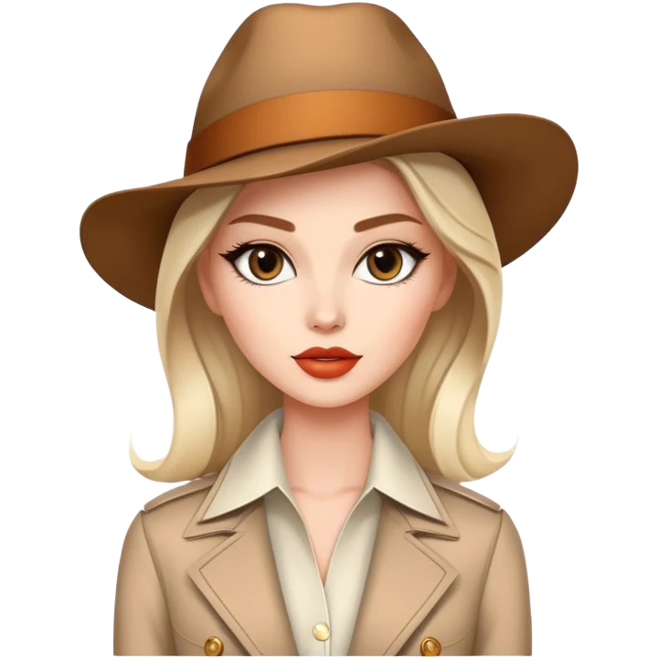 Beautiful Western female fashion model with elegant features, runway pose, stylish designer outfit emoji