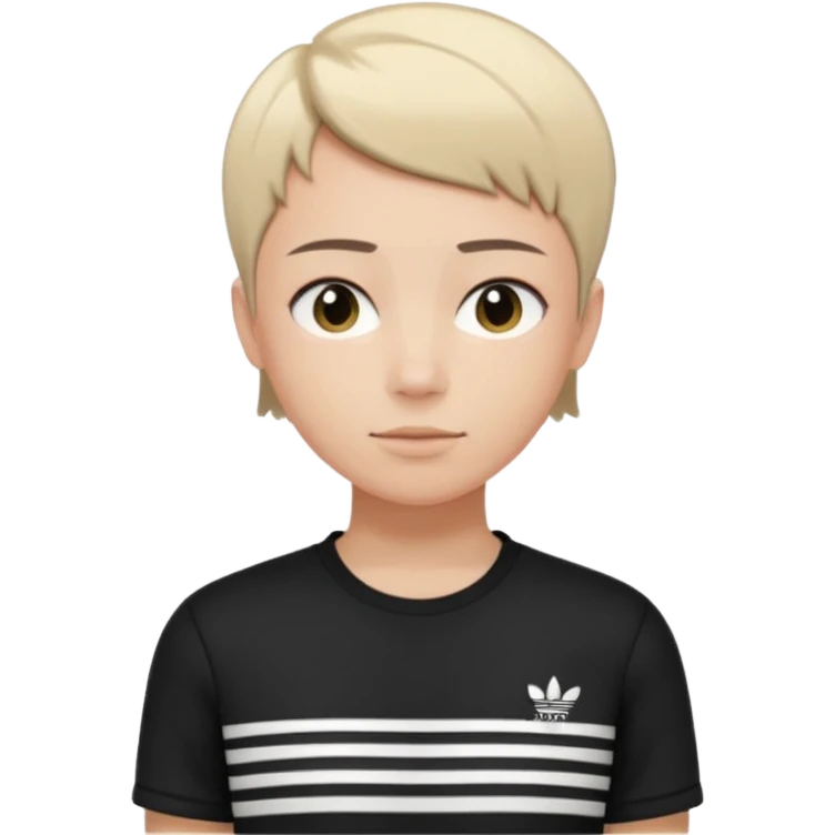 Adidas white stripes black human emoji