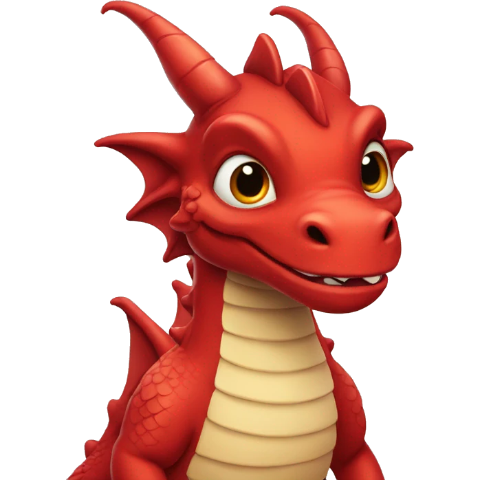 Red cute dragon emoji