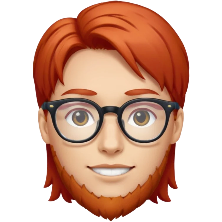 red-haired people wearing glasses emoji
