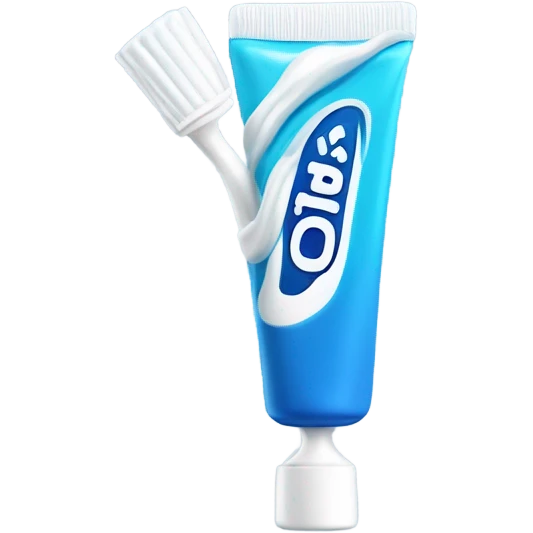 blue and white toothpaste emoji