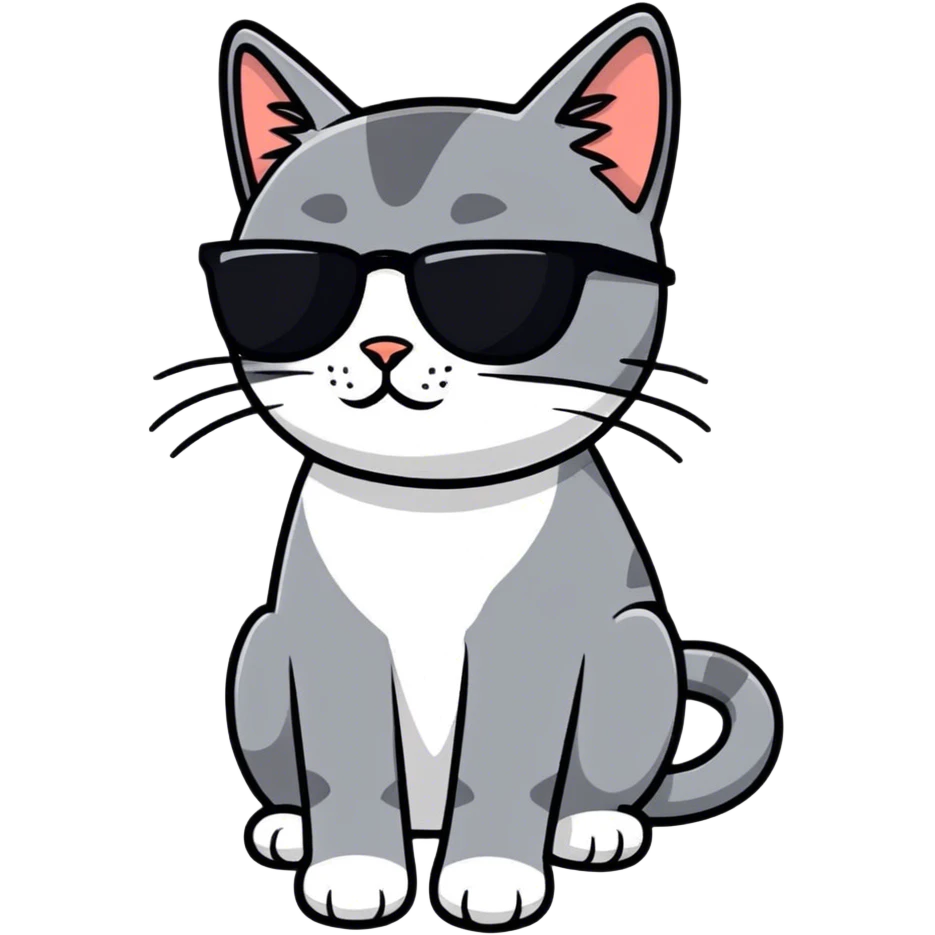 Cat with sunglasses emoji