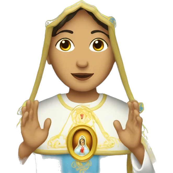 Virgen María volando  emoji