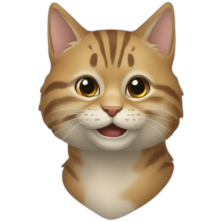 Кошка ест виноград emoji