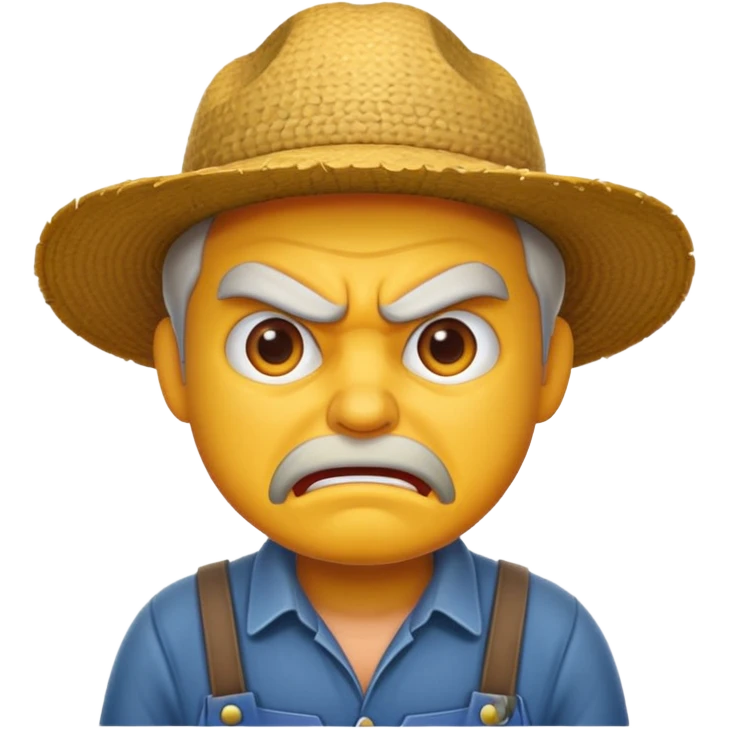 angry farmer  emoji