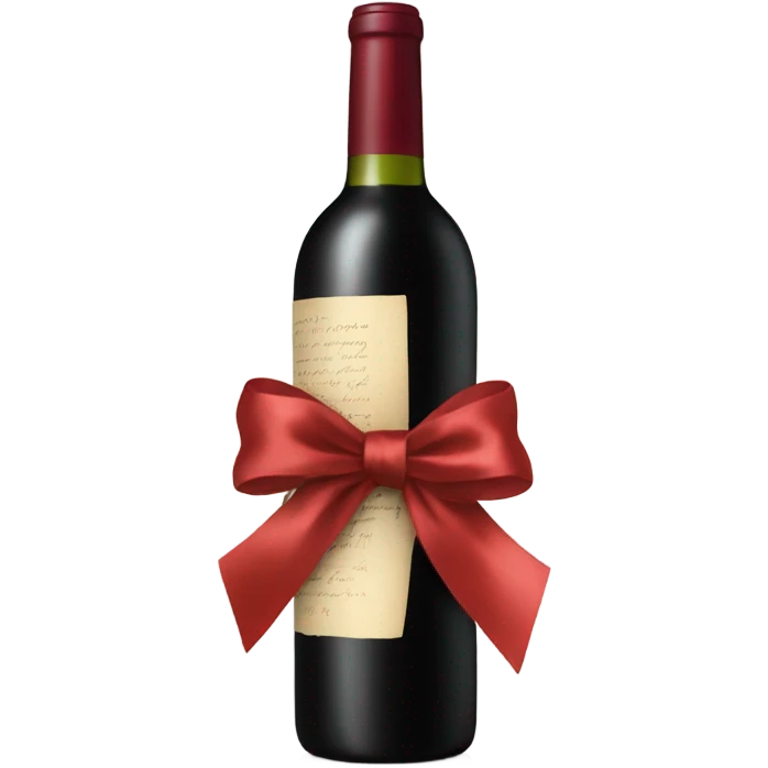 wine bottle with bow emoji
