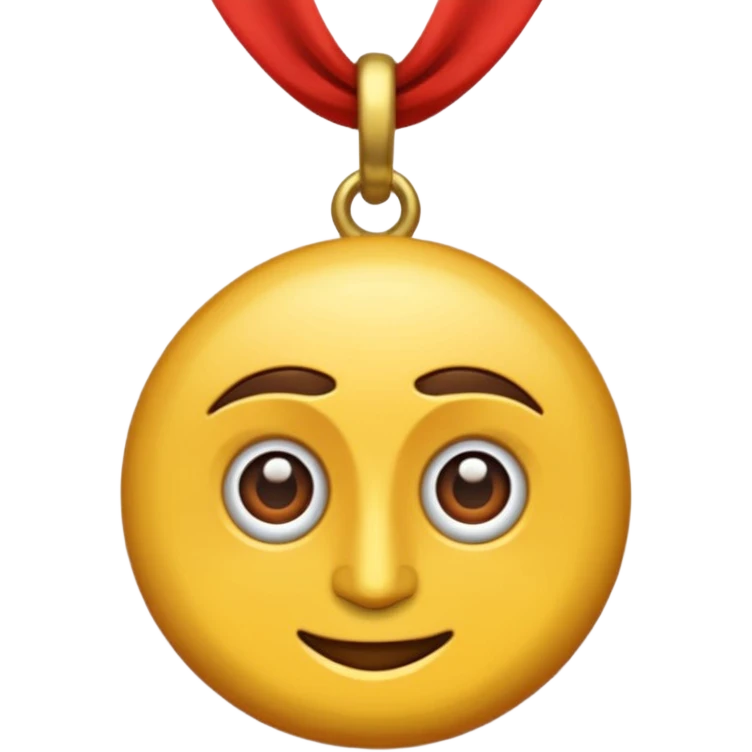 Kırmızı  kolye şeklinde sarkaç emoji