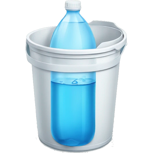 bottle of water in bucket emoji