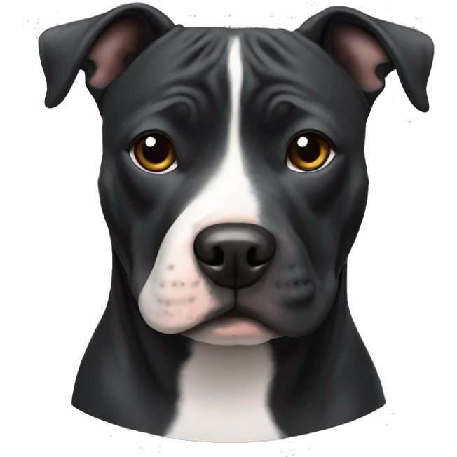 Staffordshire Bull Terrier black emoji