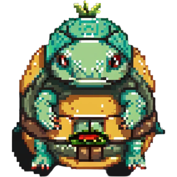 turtle transforming into a hamburger emoji