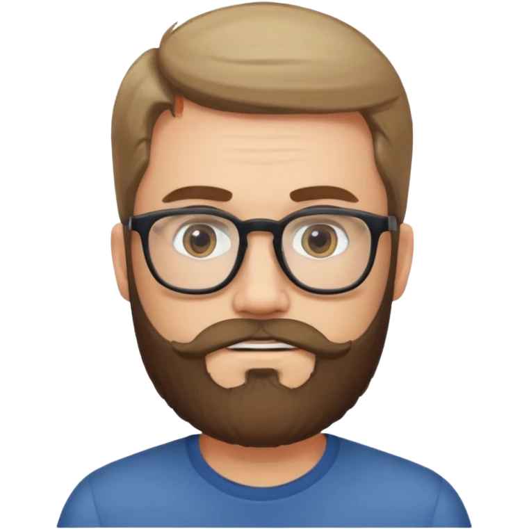 bearded man with eyeglasses emoji