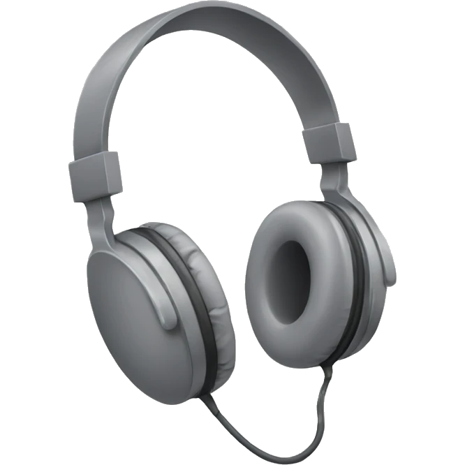 grey headphones  emoji