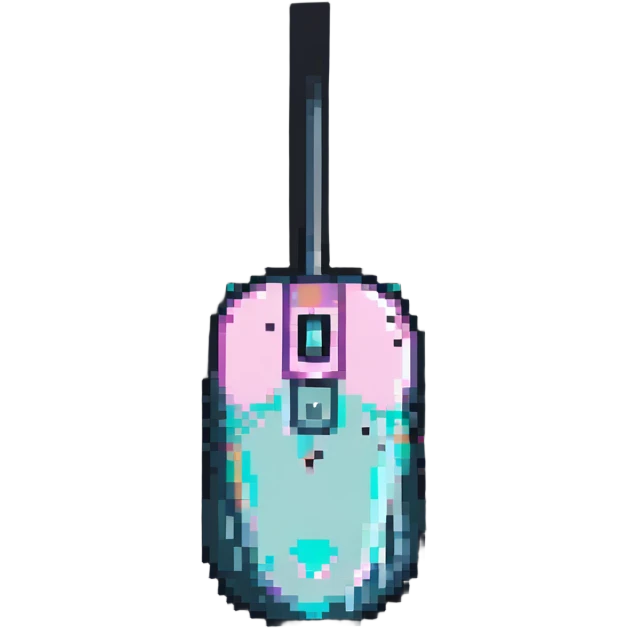 retro computer mouse pixel art style emoji