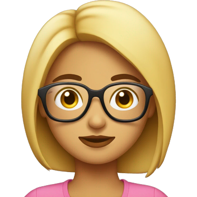 chica con gafas gordita  bonita emoji