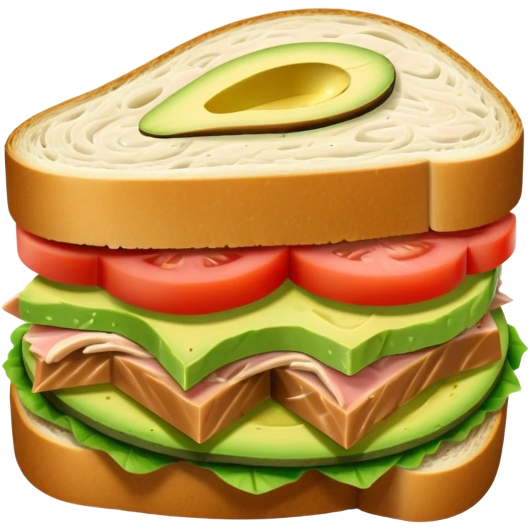 Tuna avocado sandwich emoji