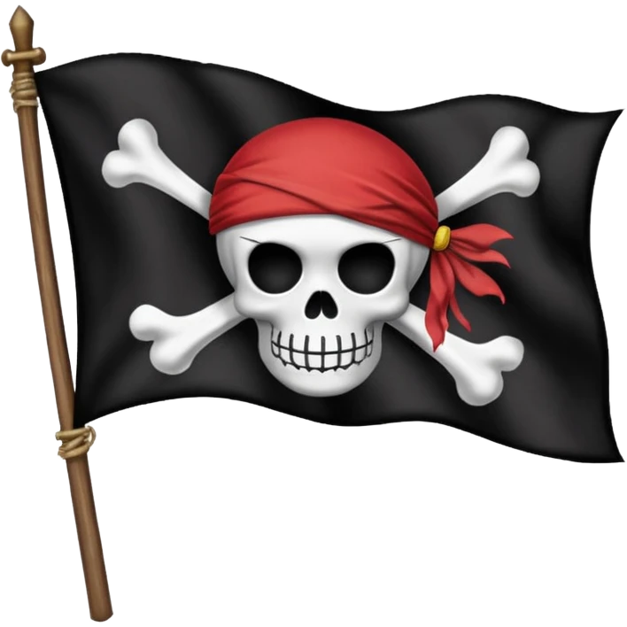 Drapeau de pirate de luffy  emoji