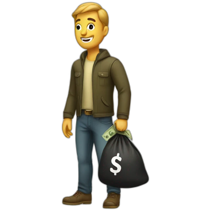 man with money bag emoji