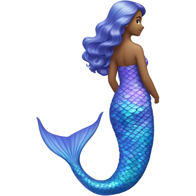 Periwinkle realistic mermaid tail emoji