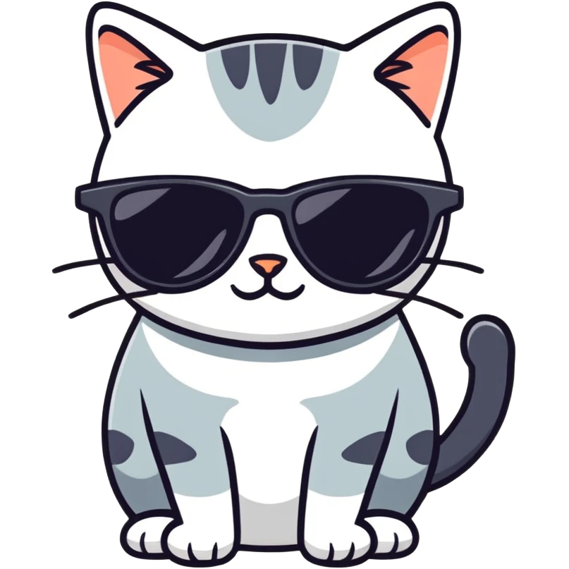 Cat with sunglasses emoji